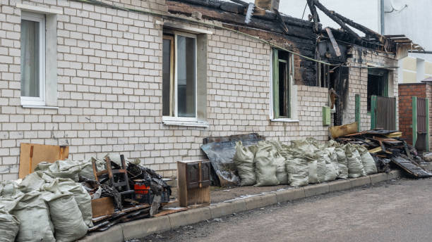 Professional Emergency Fire Cleanup technician working in Severn, MD